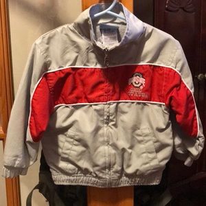 3T Ohio State Buckeyes Zip Up Windbreaker